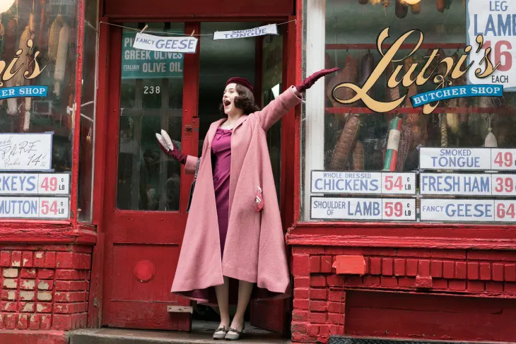 Still of Rachel Brosnahan in The Marvellous Mrs. Maisel