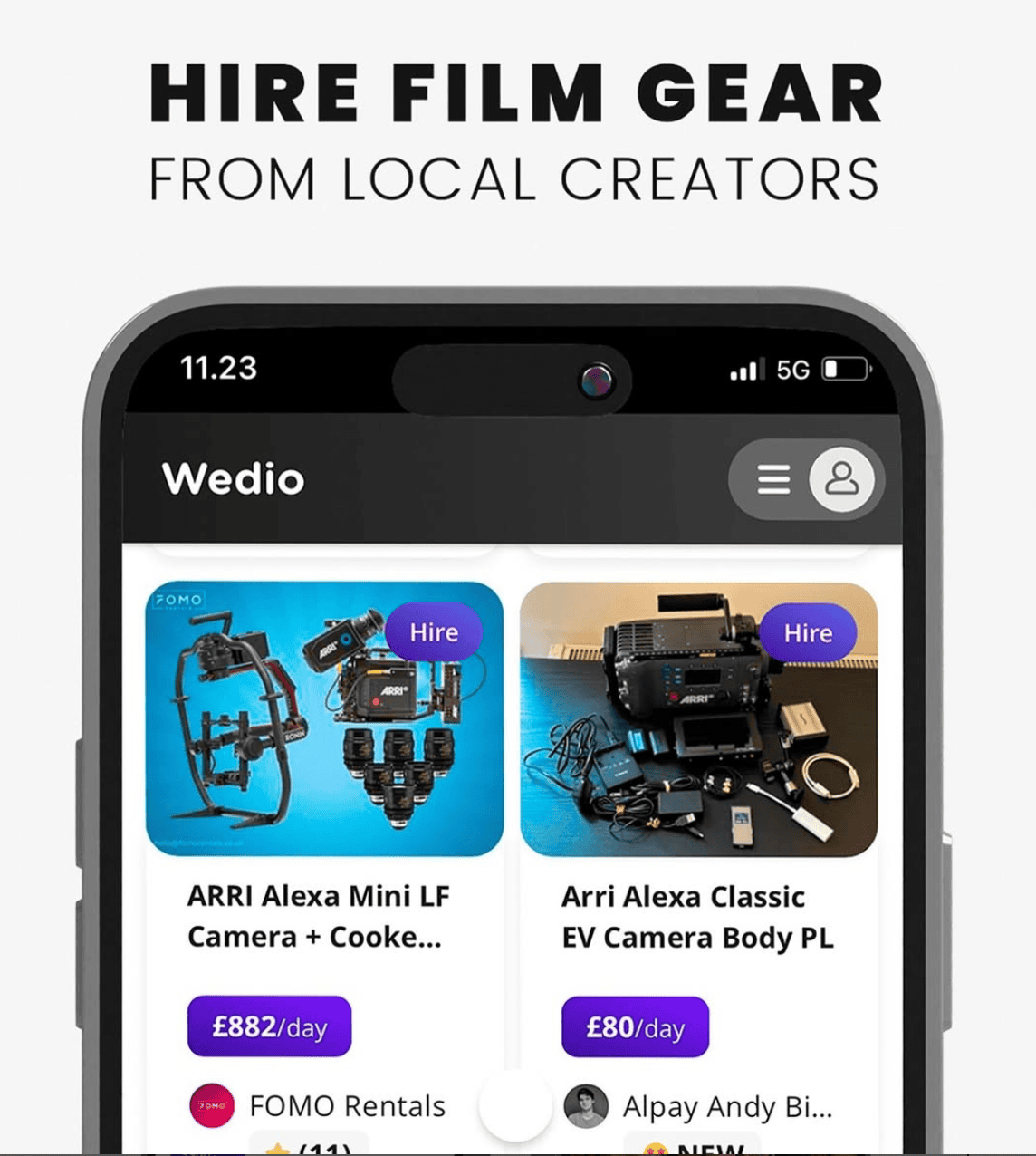 Wedio fit equipment hire rental