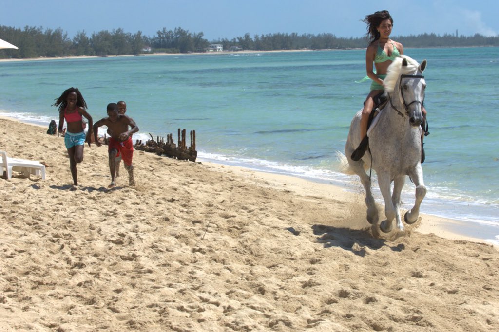Film still showing a seaside scene from Casino Royale