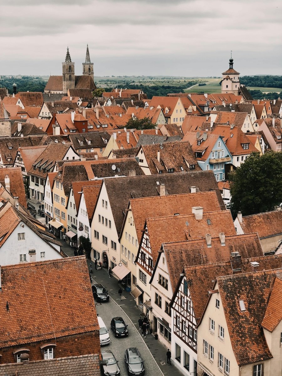 Medieval town of Rothenburg ob der Tauber in Germany