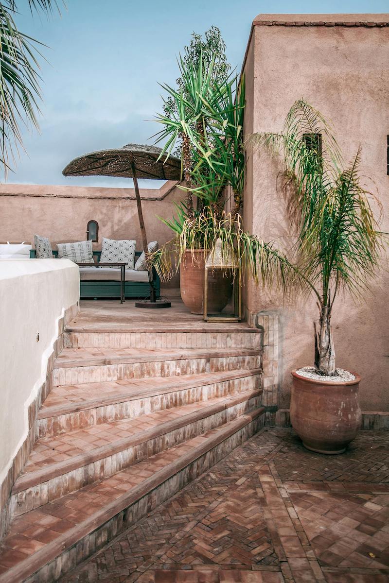 image of outdoor seating area in exotic location