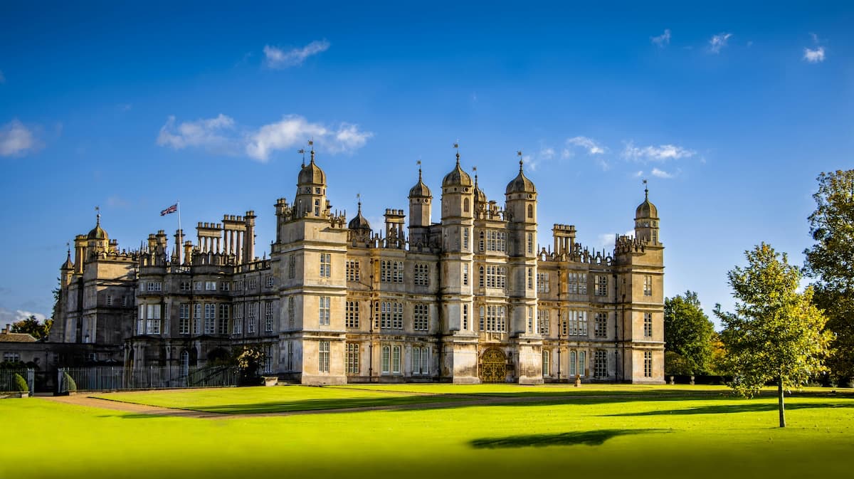 Burghley House grand Elizabethan stately home near Stamford, Lincolnshire used as a Pride and Prejudice filming location