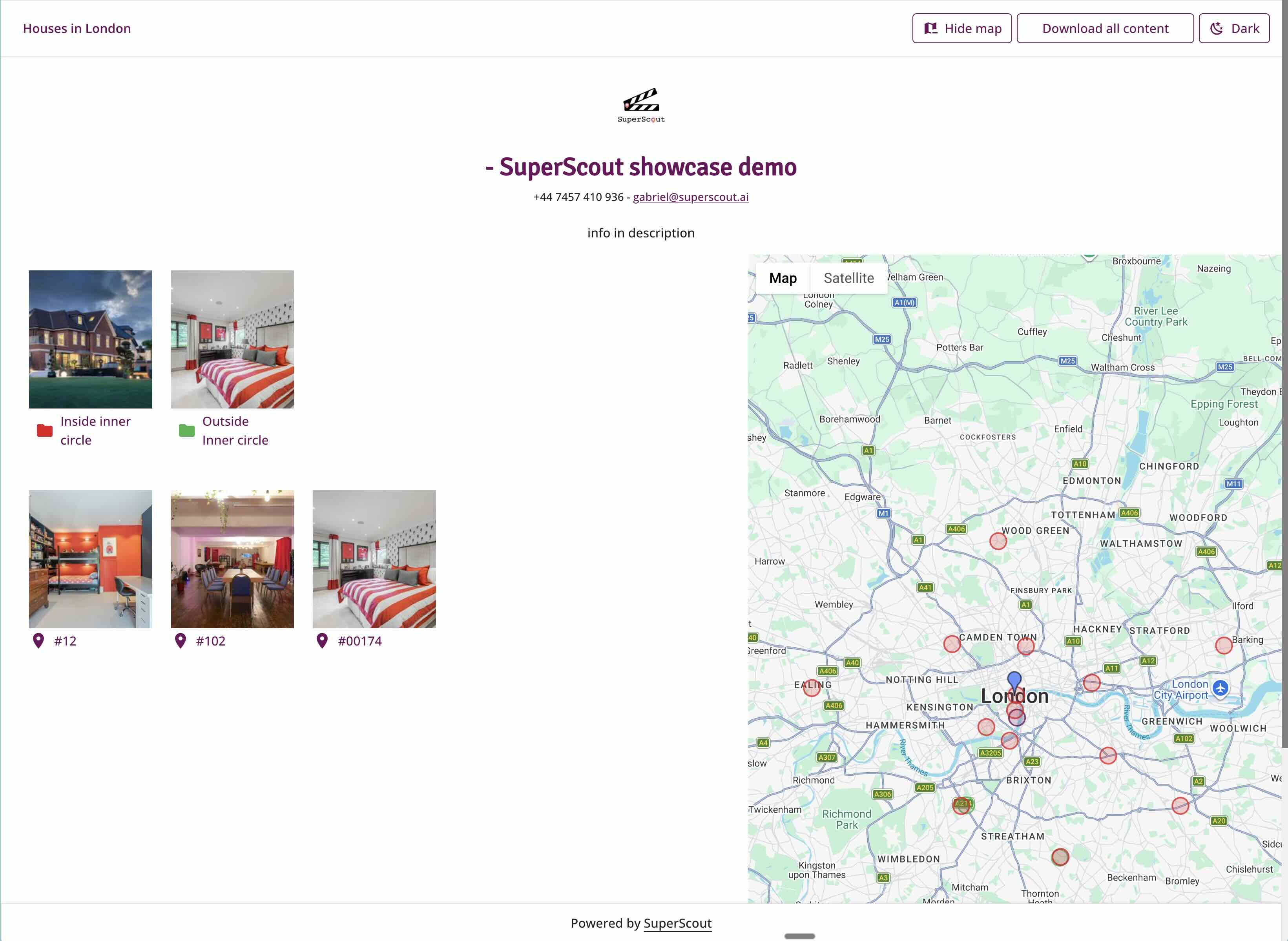 Click to expand SuperScout share link view — control exactly which locations your clients see